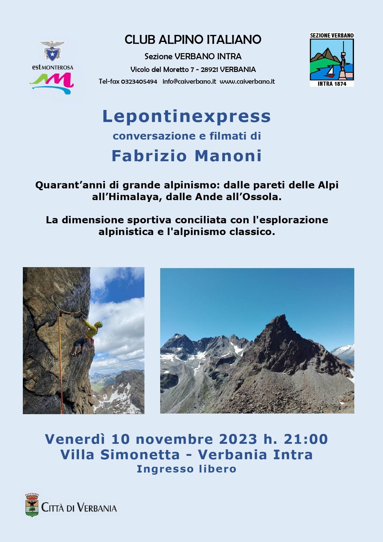Immagine: 2023.11.10-cai-verbano-lepontinexpress-serata-fabrizio-manoni-locandina_page-0001
