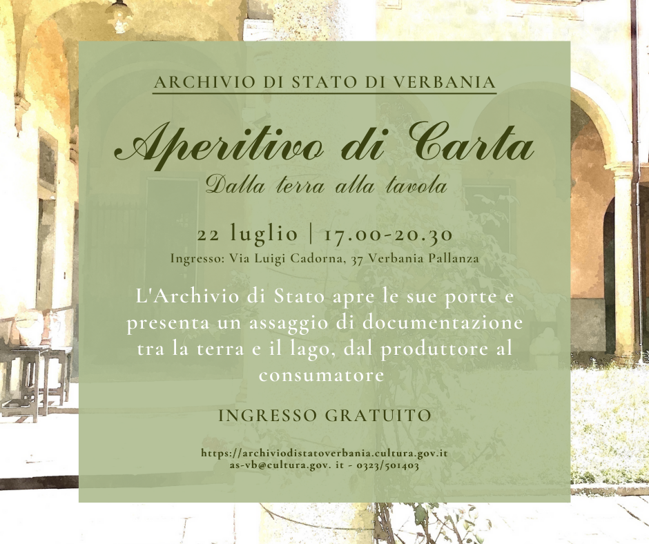 Immagine: Aperitivo di Carta Archivio di Stato