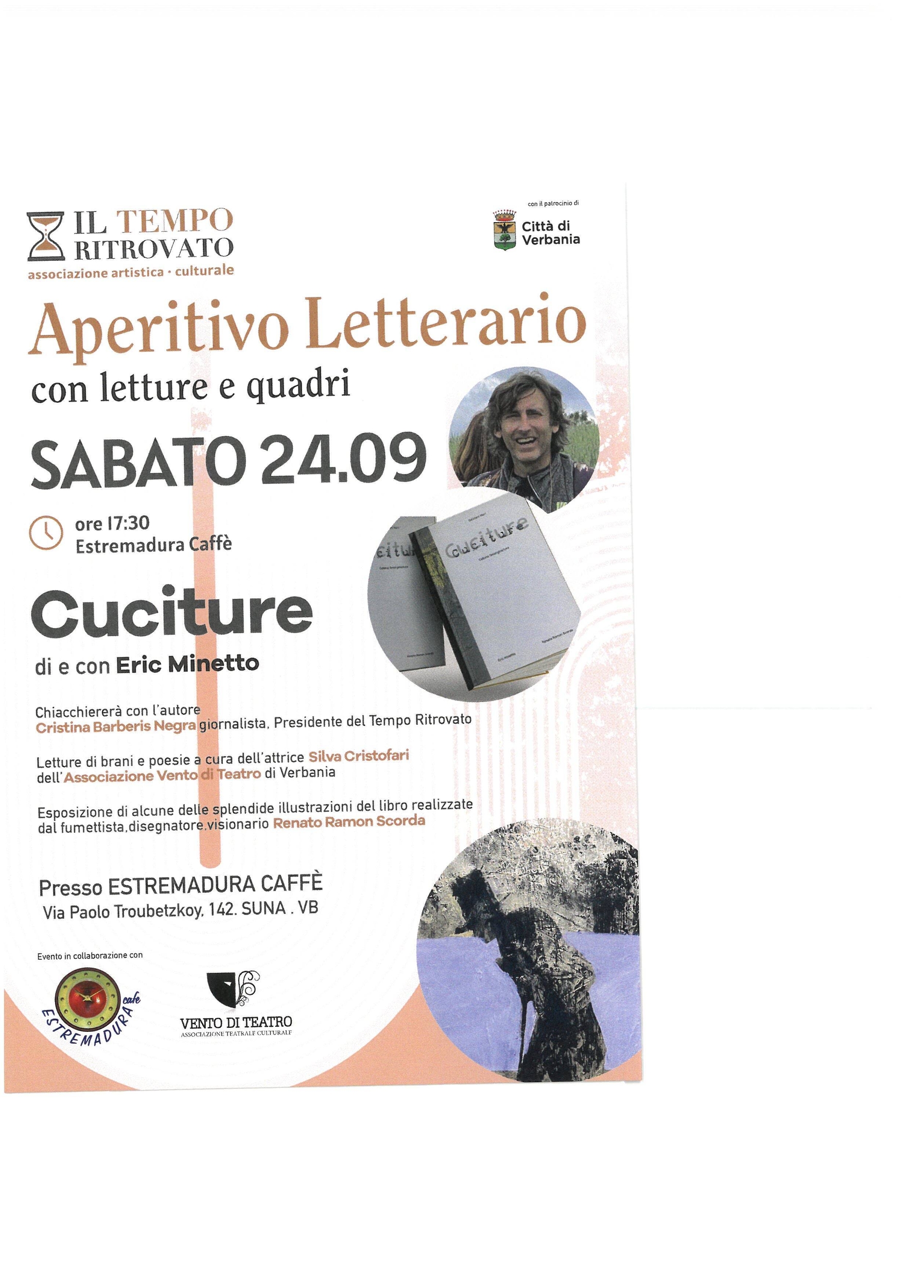 Immagine: aperitivo letterario 24 settembre