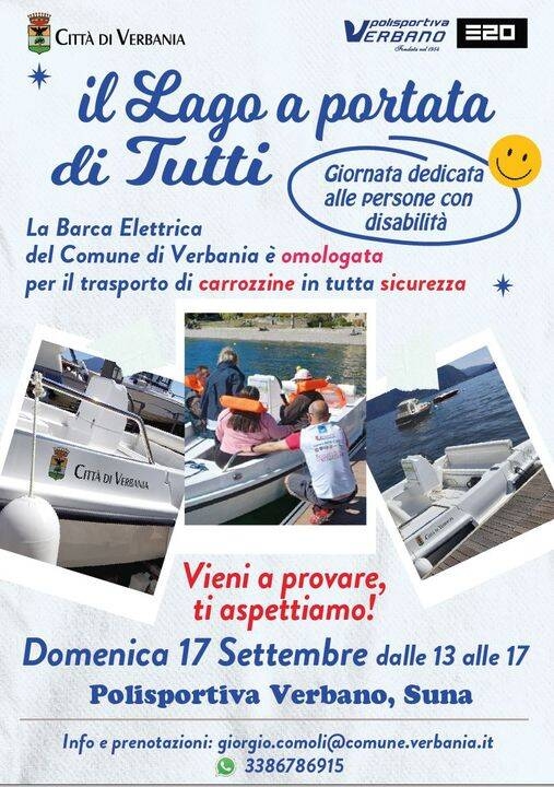 Immagine: barca elettrica disabili 17 settembre 2023
