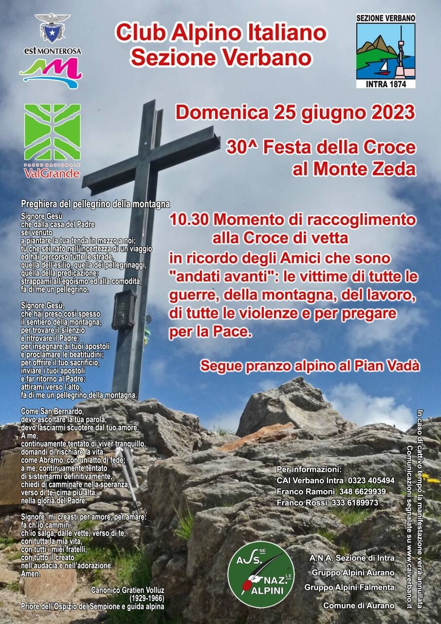 Immagine: cai-verbano-30^-festa-croce-monte-zeda-locandina 25 giugno