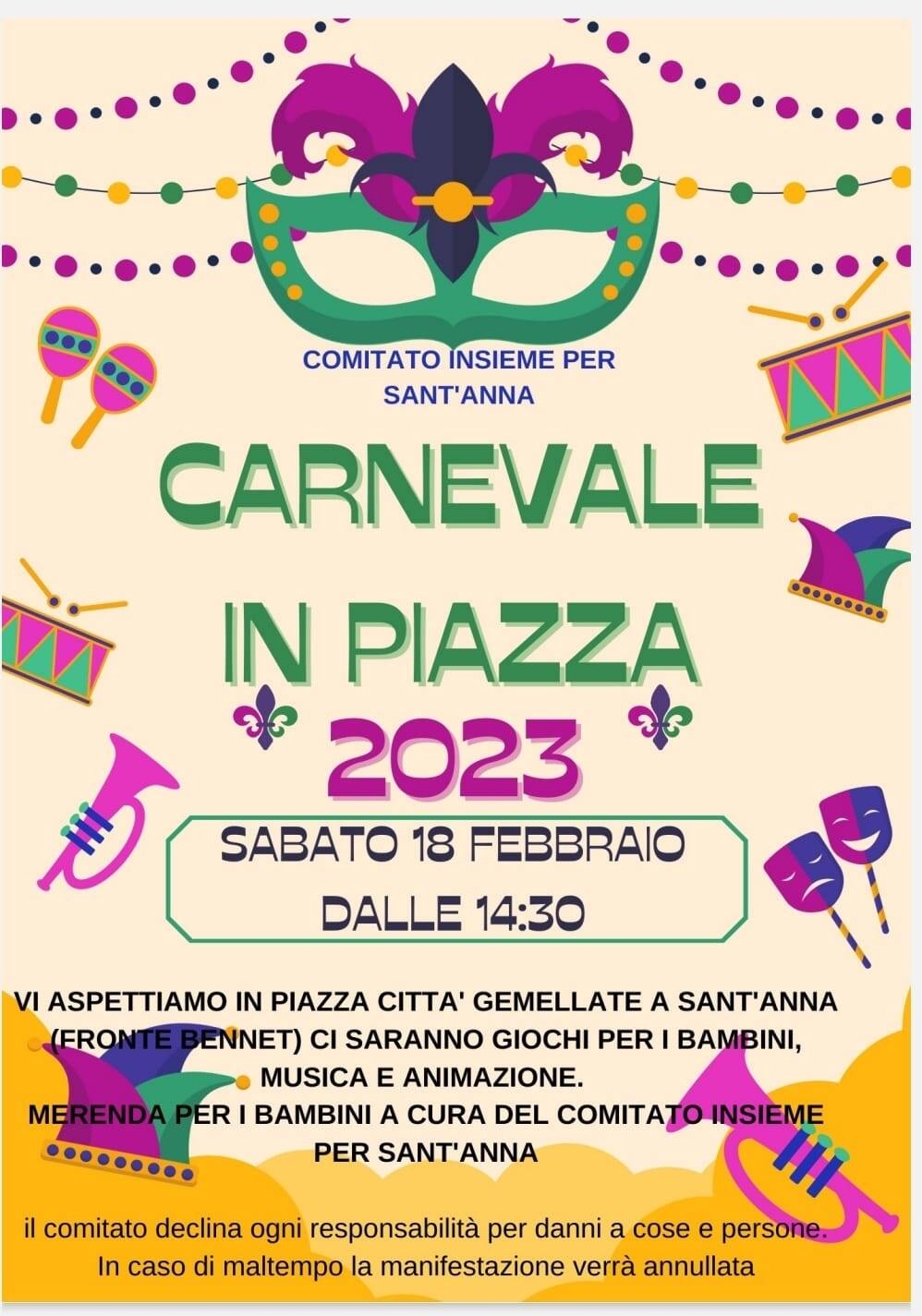 Immagine: CARNEVALE SANT'ANNA 2023