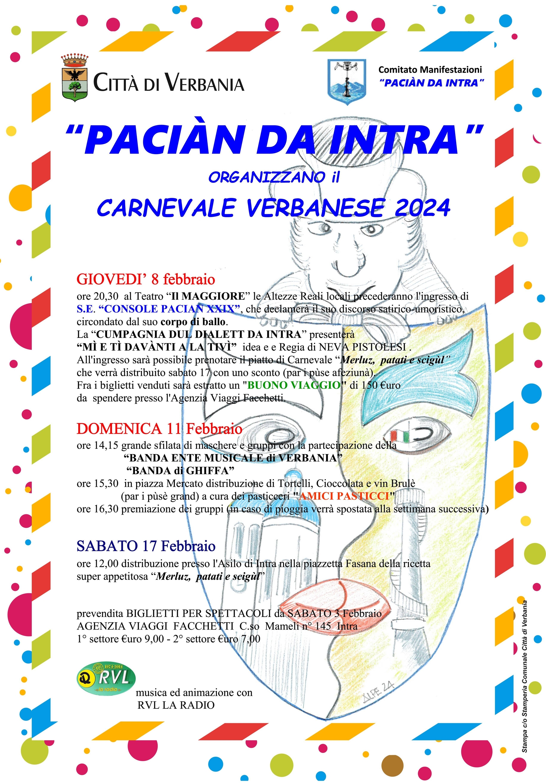 Immagine: Carnevale Verbanese 2024 dei Paciàn da Intra 