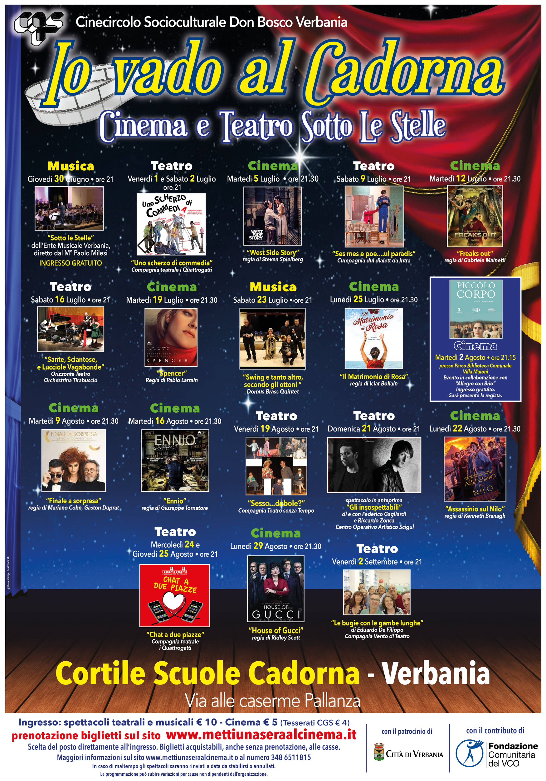Immagine: CINEMA E TEATRO SOTTO LE STELLE io vado al cadorna definitivo (1)