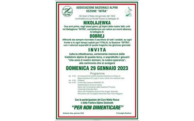 Immagine: Commemorazione Alpini 29 gennaio 23