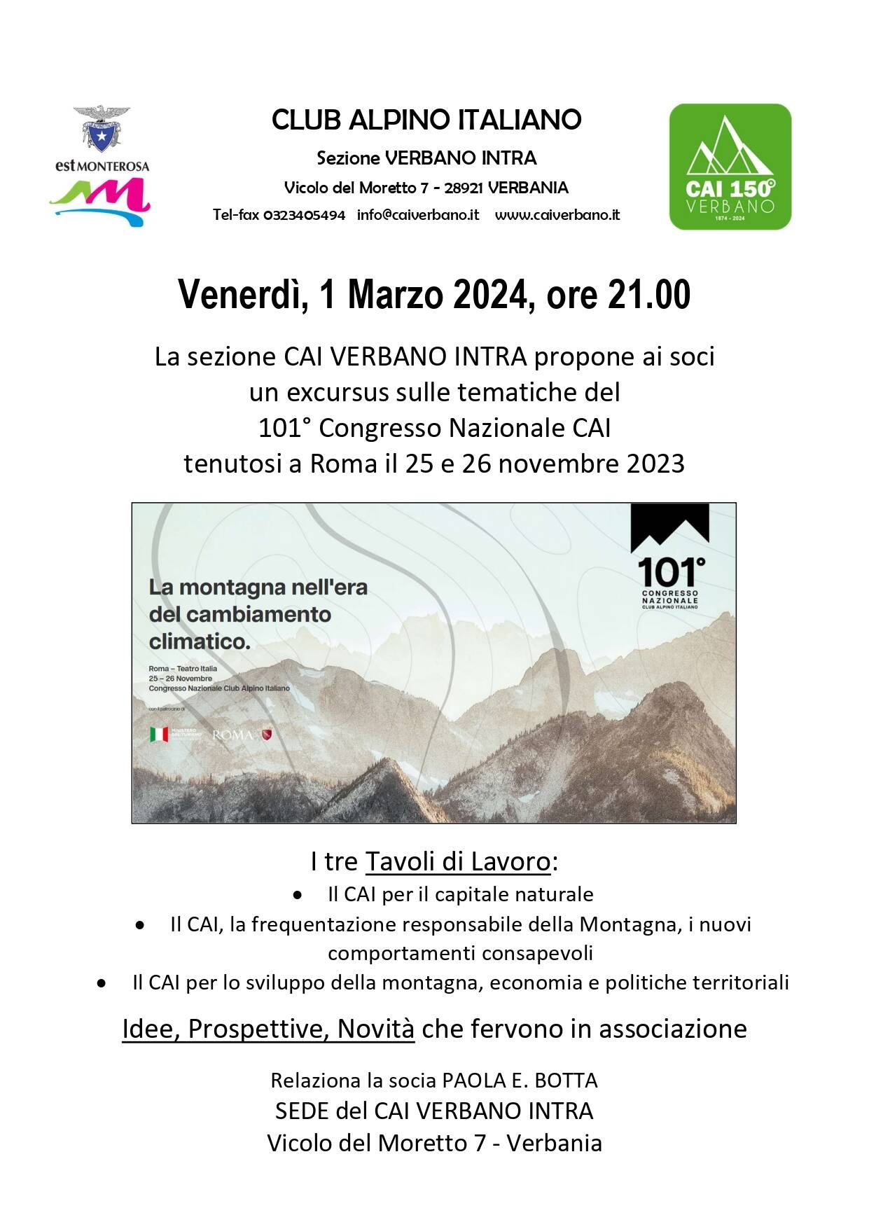 Immagine:  Excursus sulle tematiche del 101° Congresso Nazionale CAI