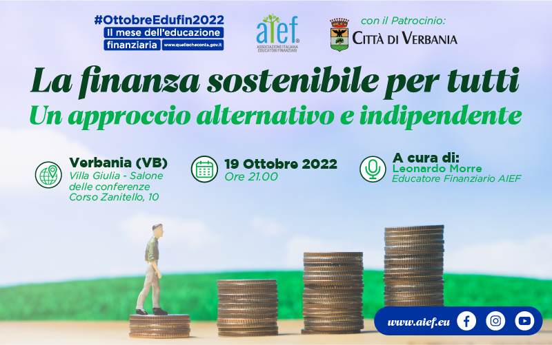 Immagine: Finanza sostenibile AIEF 19 OTTOBRE 22