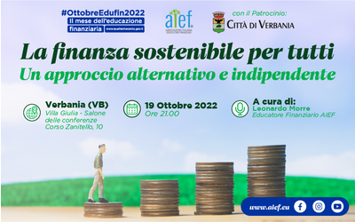 Immagine: Finanza sostenibile AIEF 19 OTTOBRE 22