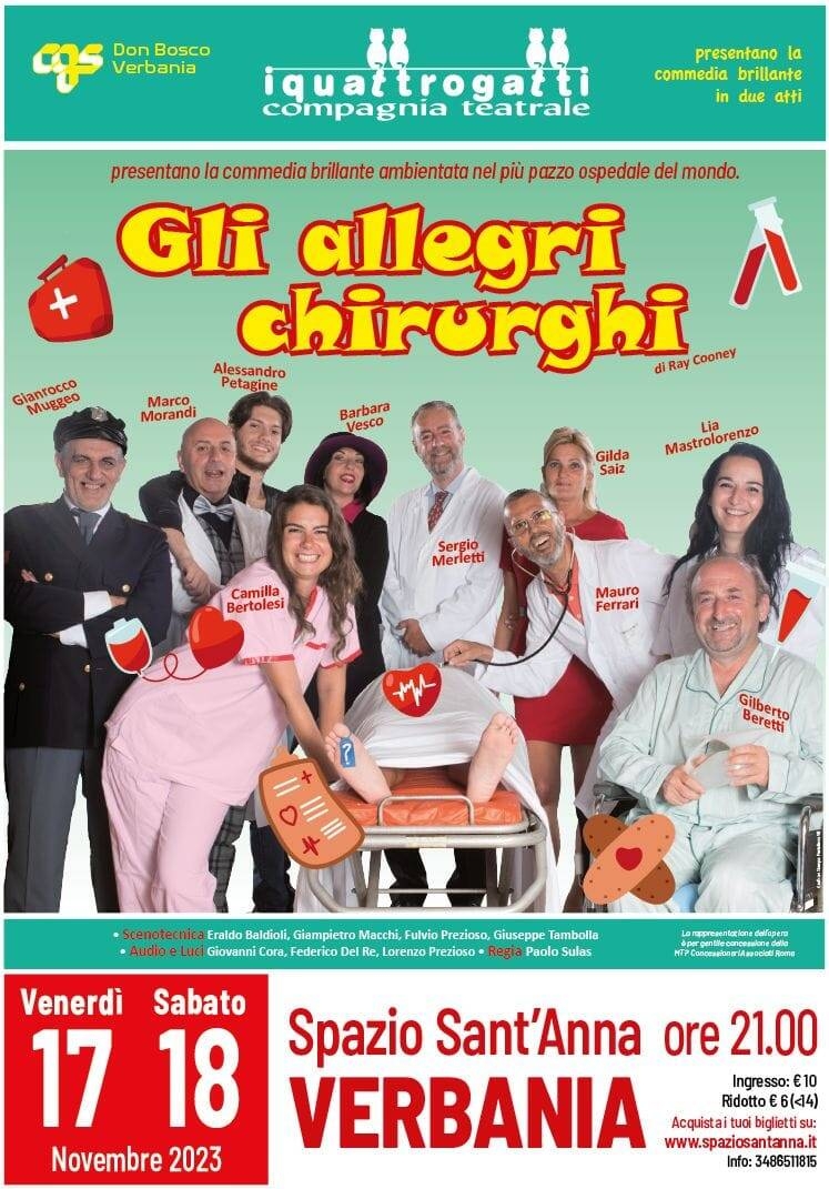 Immagine: Gli allegri chirurghi 17 e 18 novembre 23