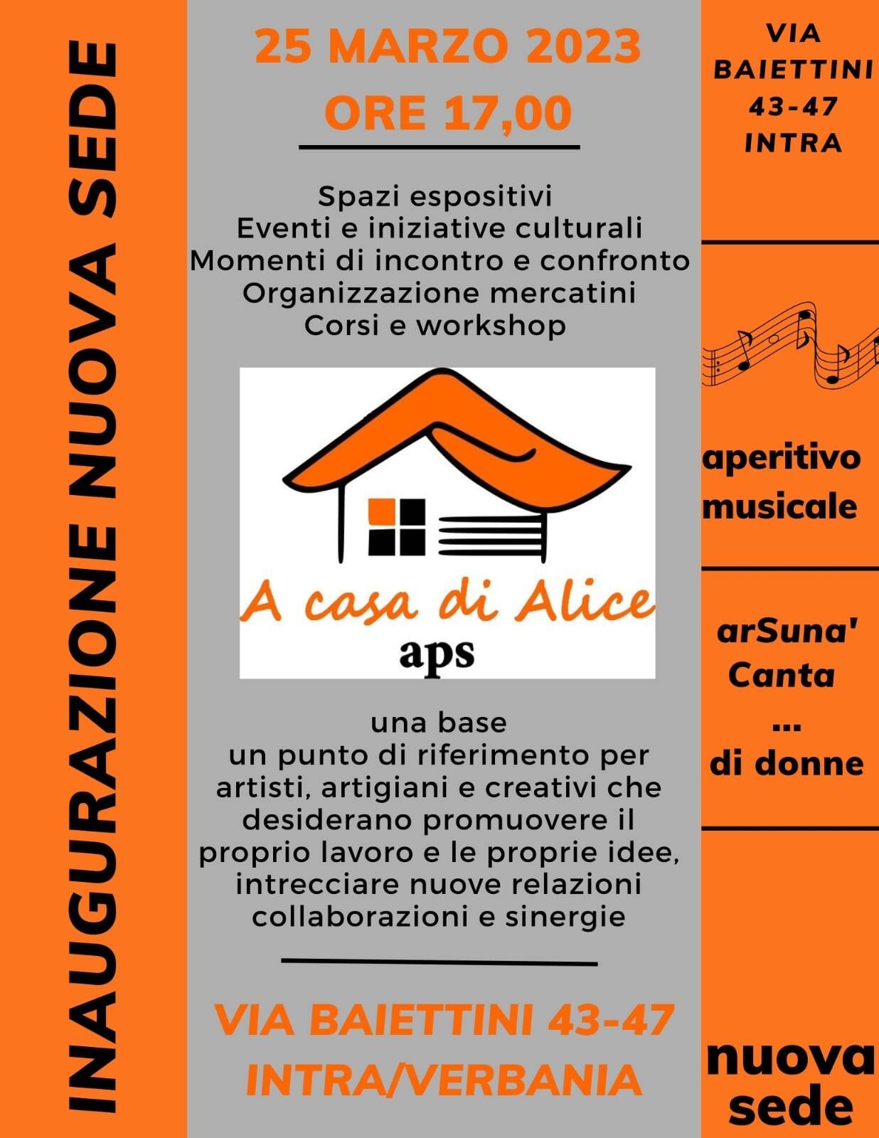 Immagine: INAUGURAZIONE NUOVA SEDE A CASA DI ALICE