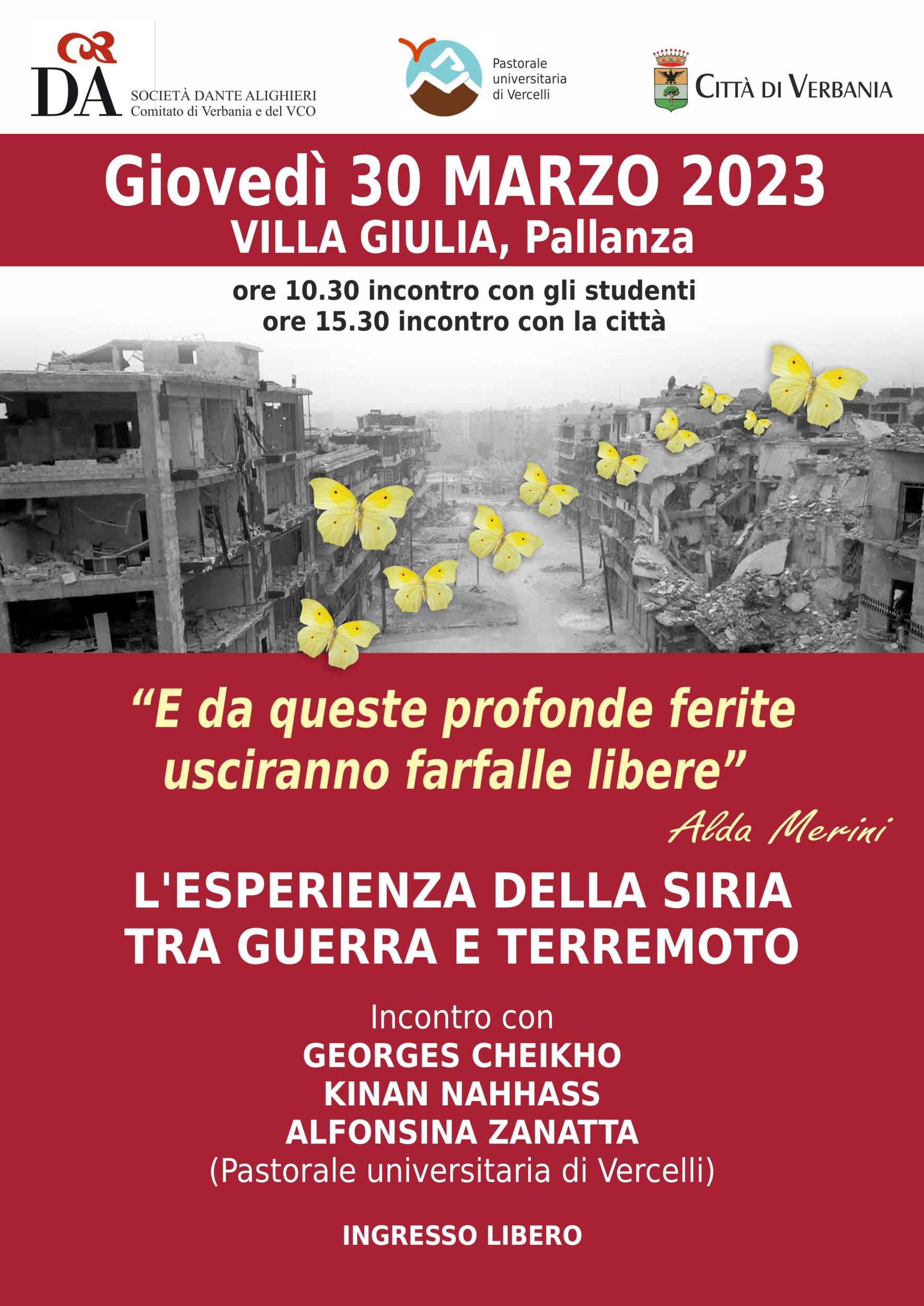 Immagine: incontro con studenti siriani