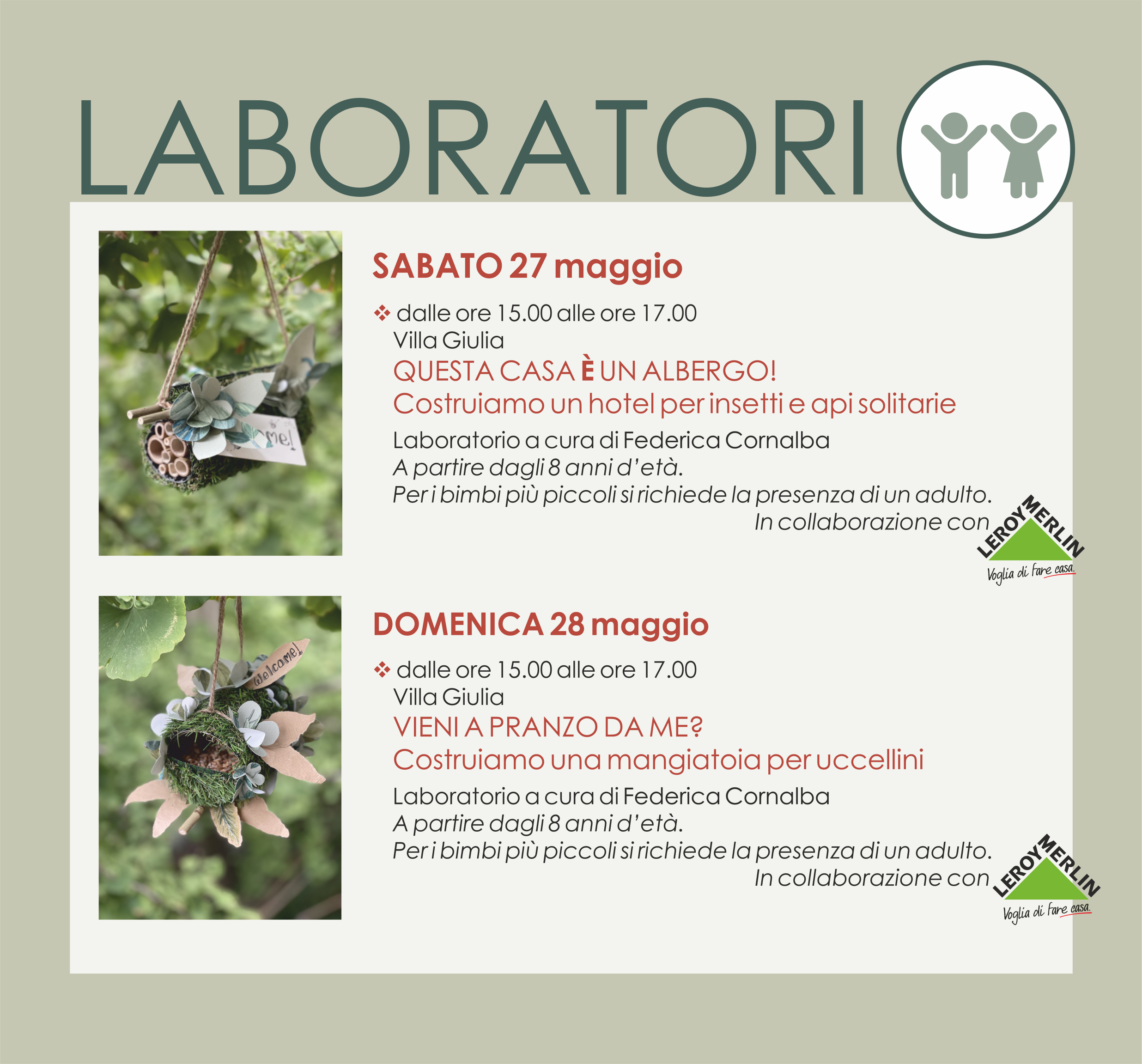 Immagine: laboratori 27-28 maggio