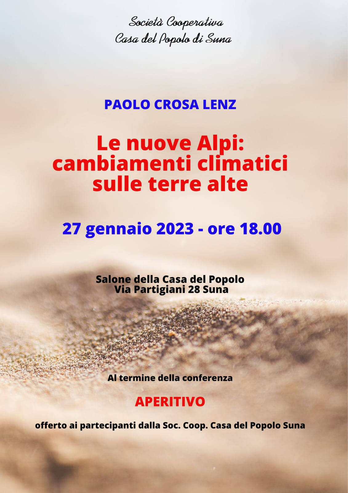 Immagine: Le nuove Alpi Casa del Popolo Suna 27 01 23