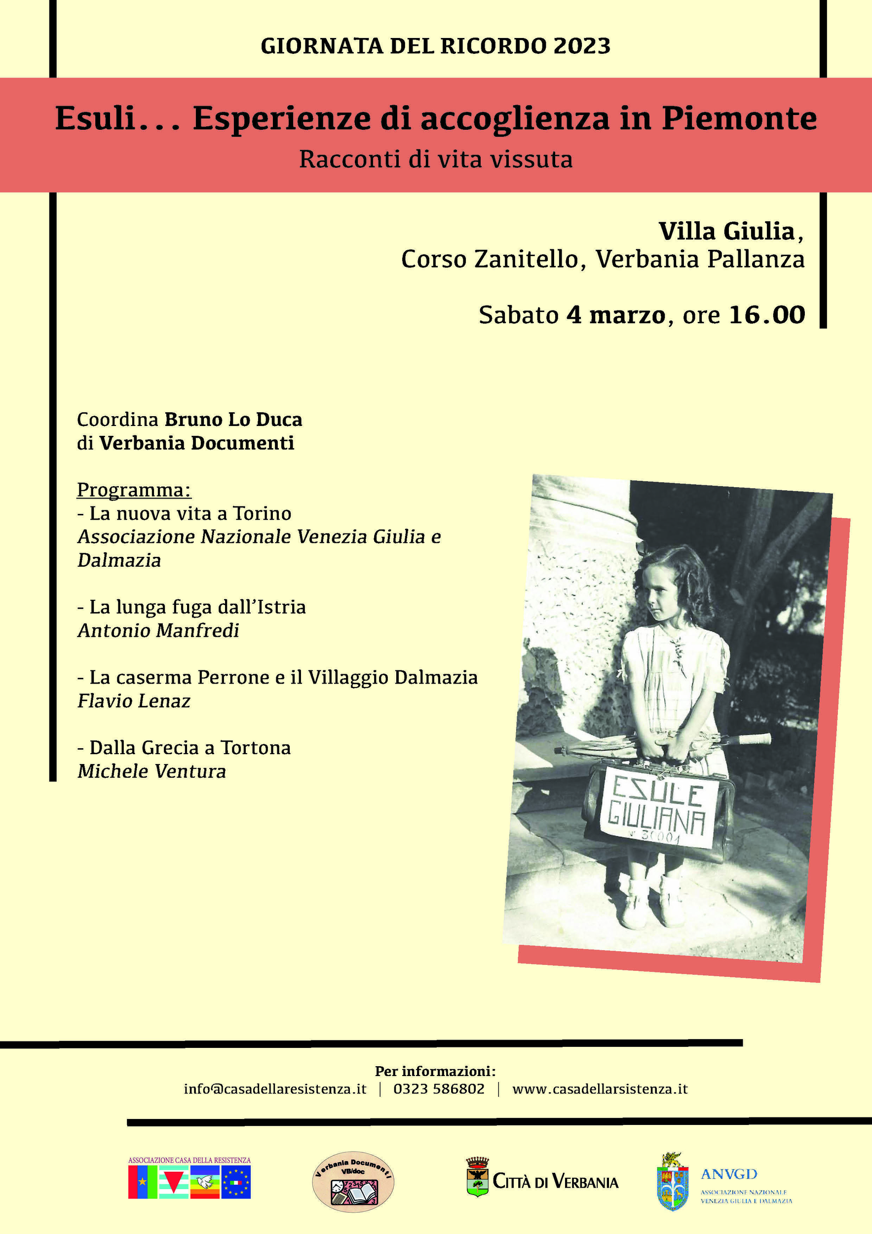 Immagine: Locandina 4 marzo Giornata del Ricordo