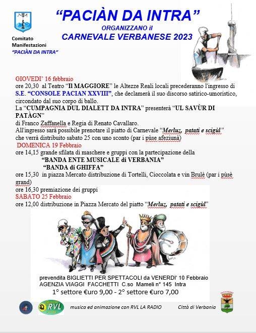 Immagine: Locandina Carnevale 2023 pacian