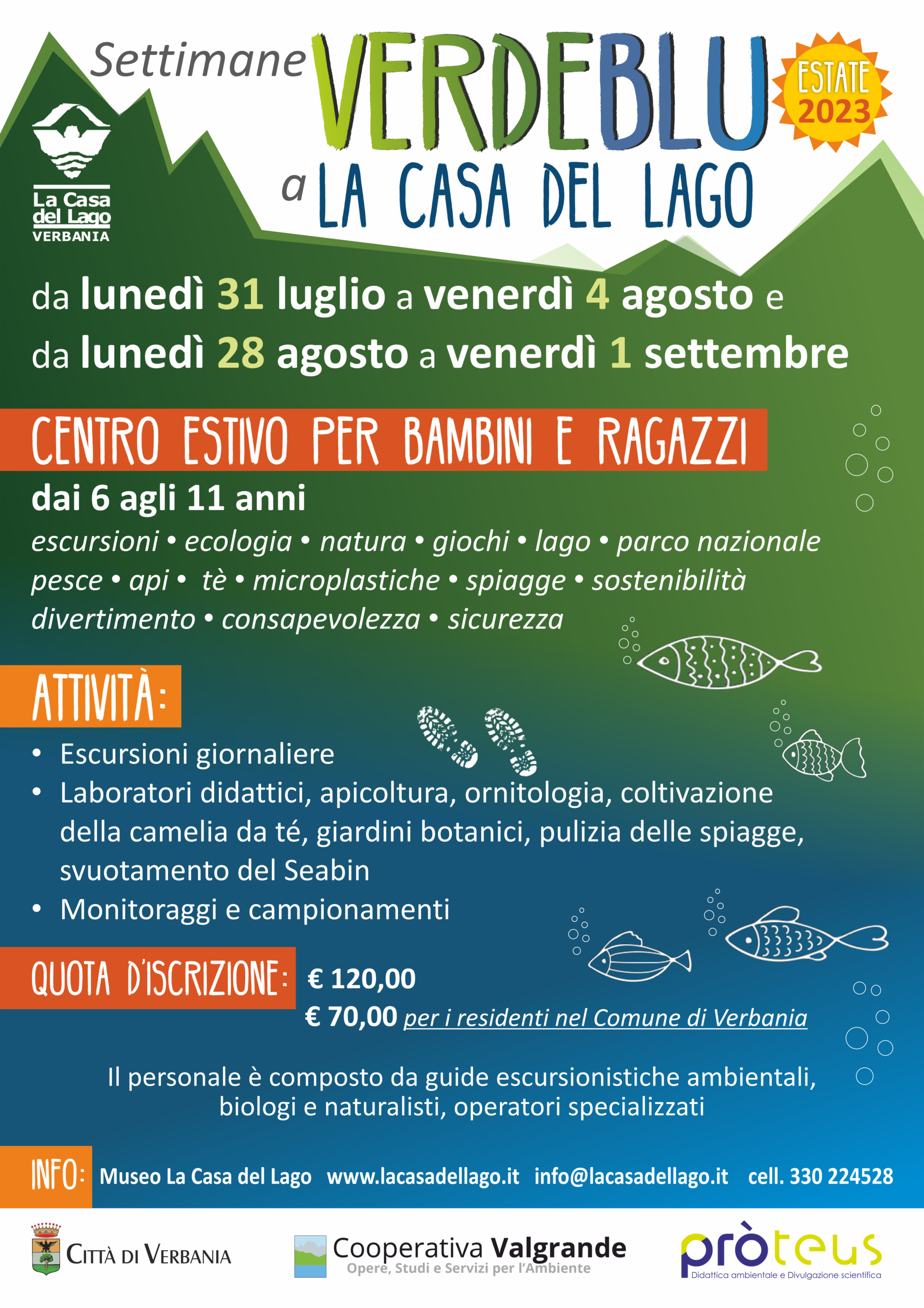Immagine: locandina settimana verde e blu 2023