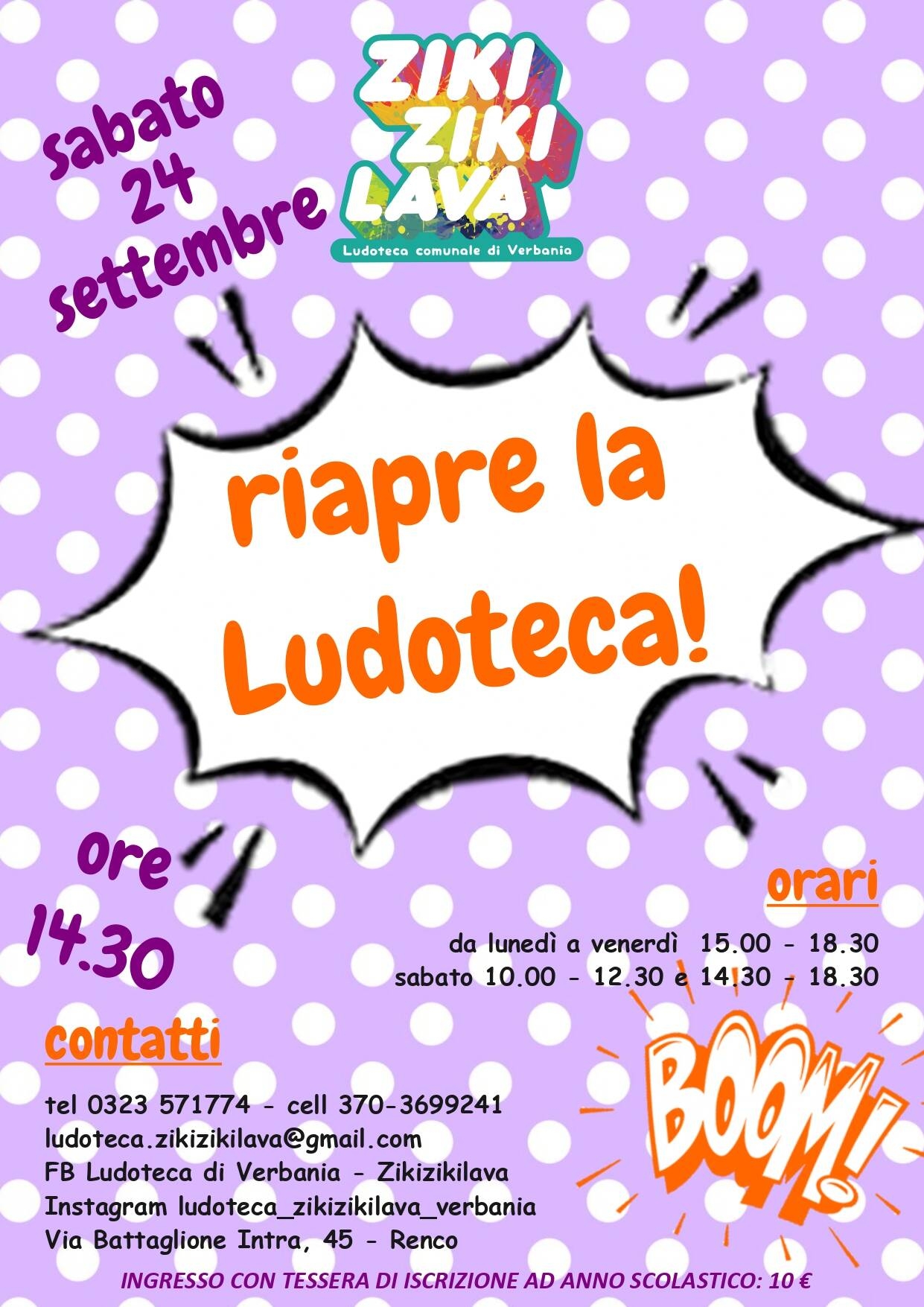 Immagine: LUDOTECA RIAPERTURA 2022