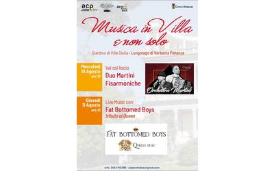 Immagine: musica in villa 10-11 agosto