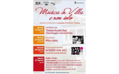 Immagine: musica in villa 25 27 agosto