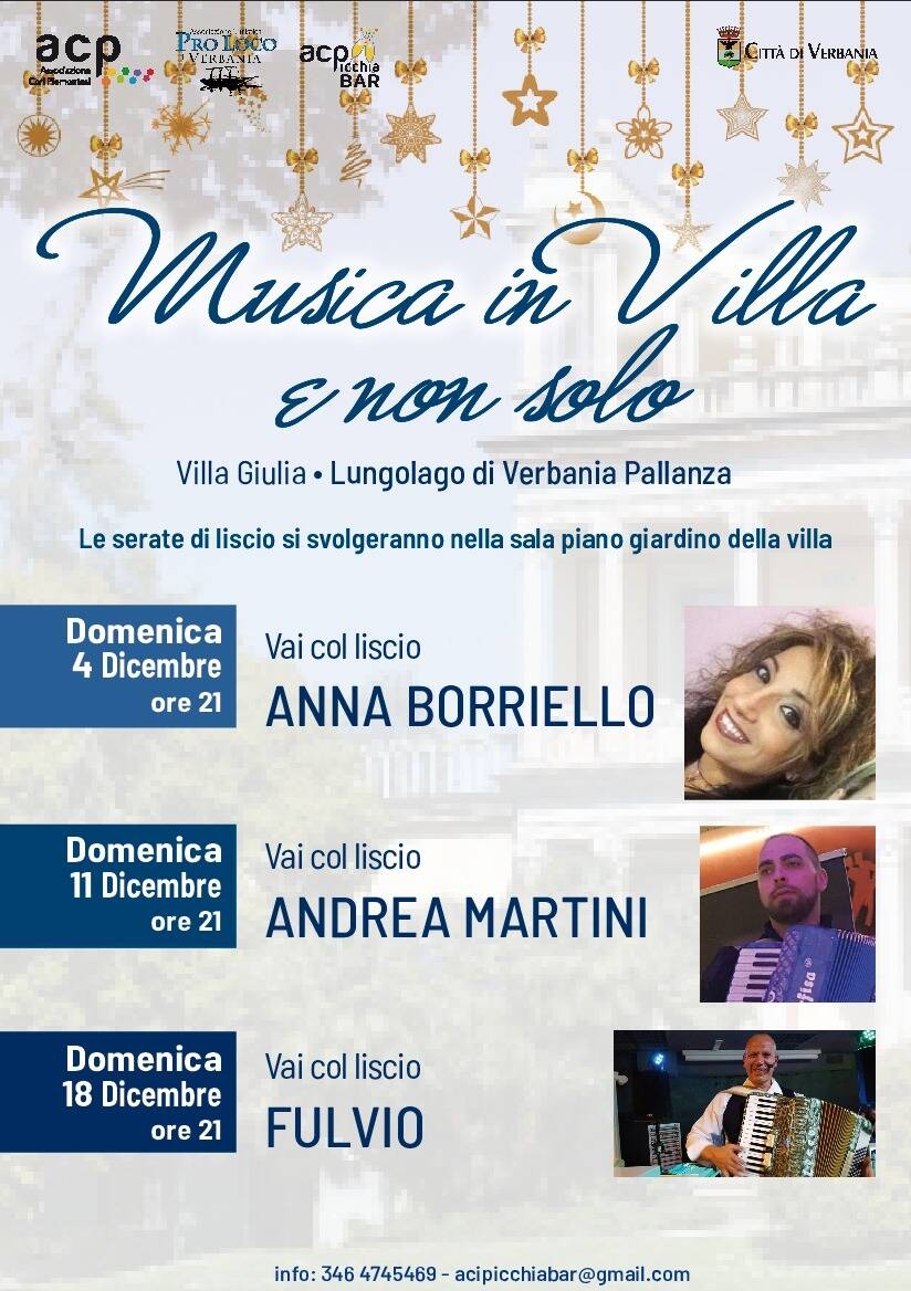 Immagine: Musica in villa dicembre 2022