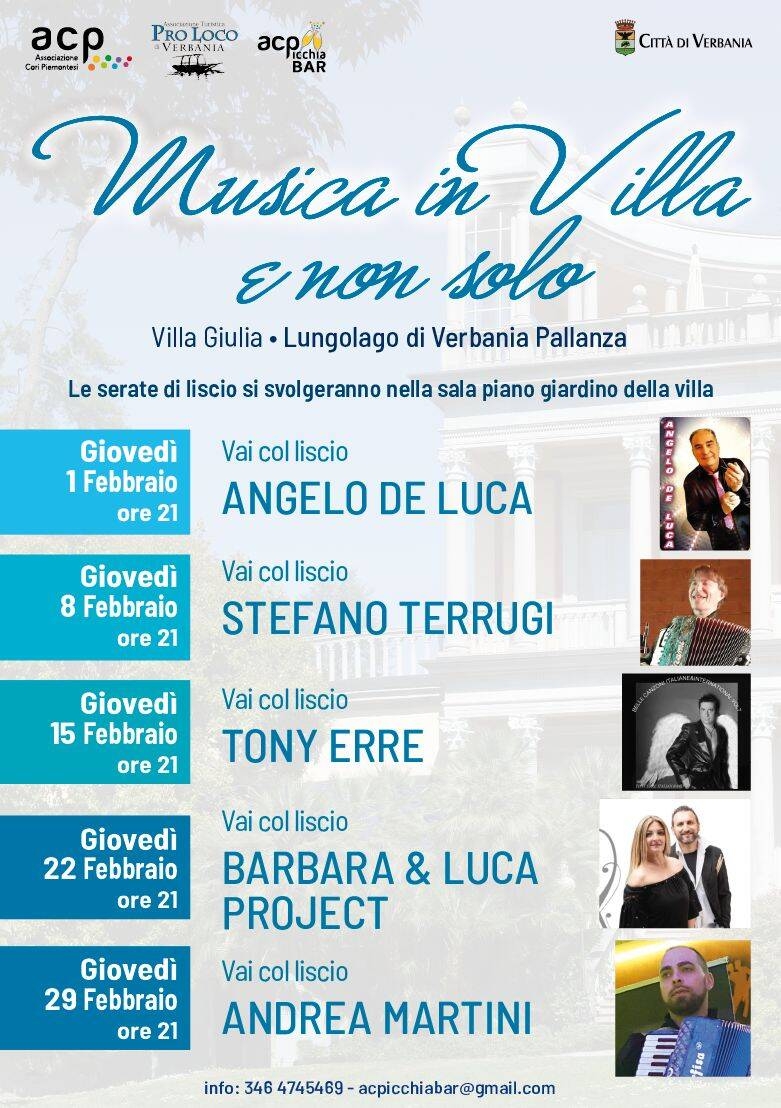 Immagine: Musica in Villa e non solo FEBBRAIO 2024