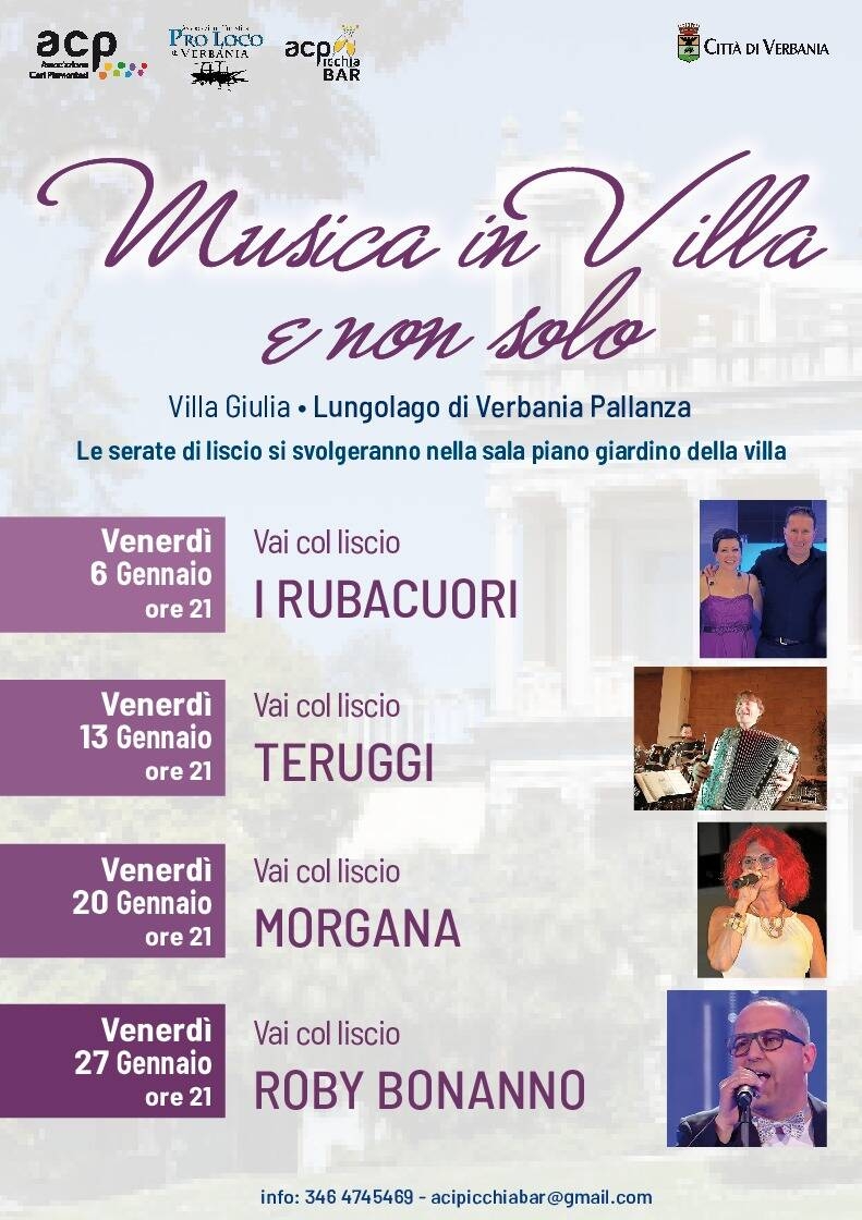 Immagine: Musica in Villa gennaio 2023