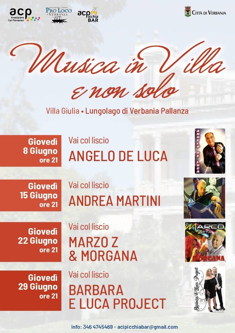 Immagine: Musica in Villa  giugno 2023