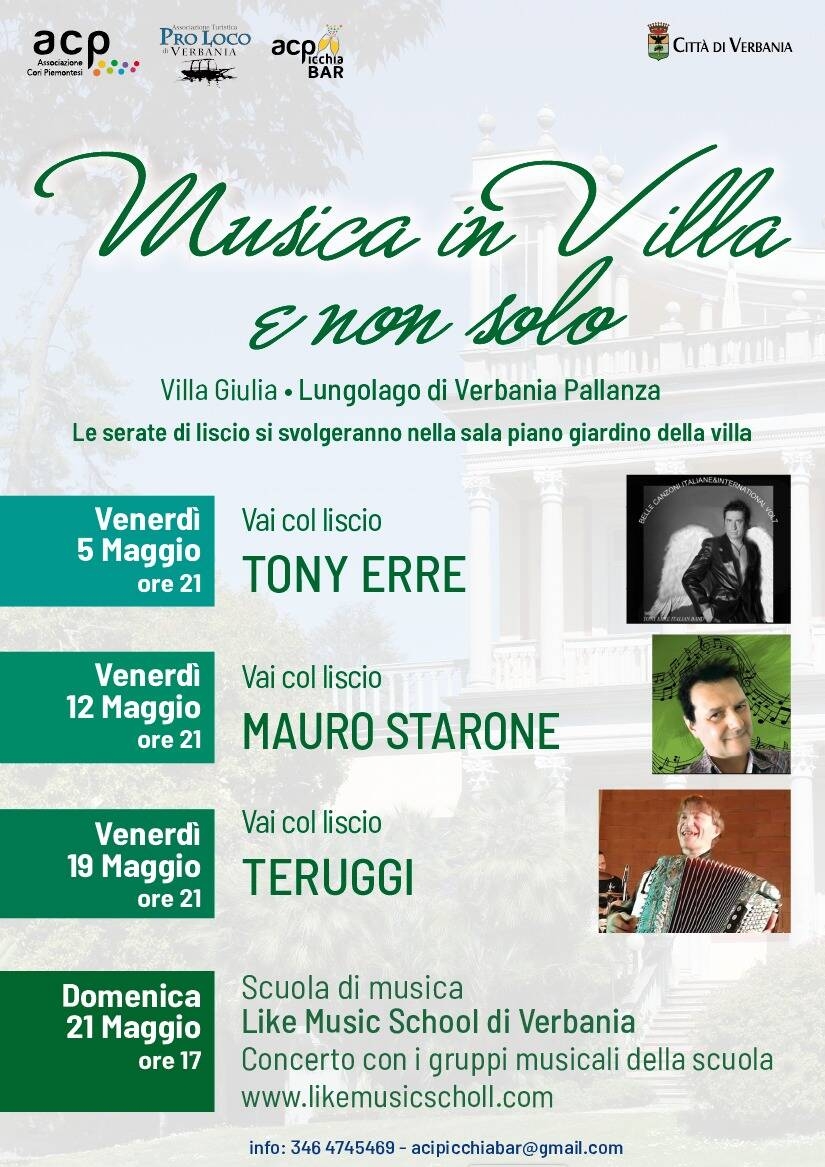 Immagine: Musica in Villa maggio