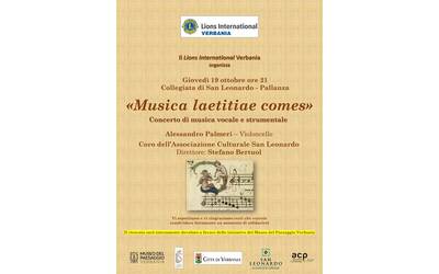 Immagine: Musica laetitia comes 19 10 23