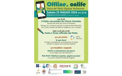 Immagine: Offline, online. Festa del patto digitale Verbanese