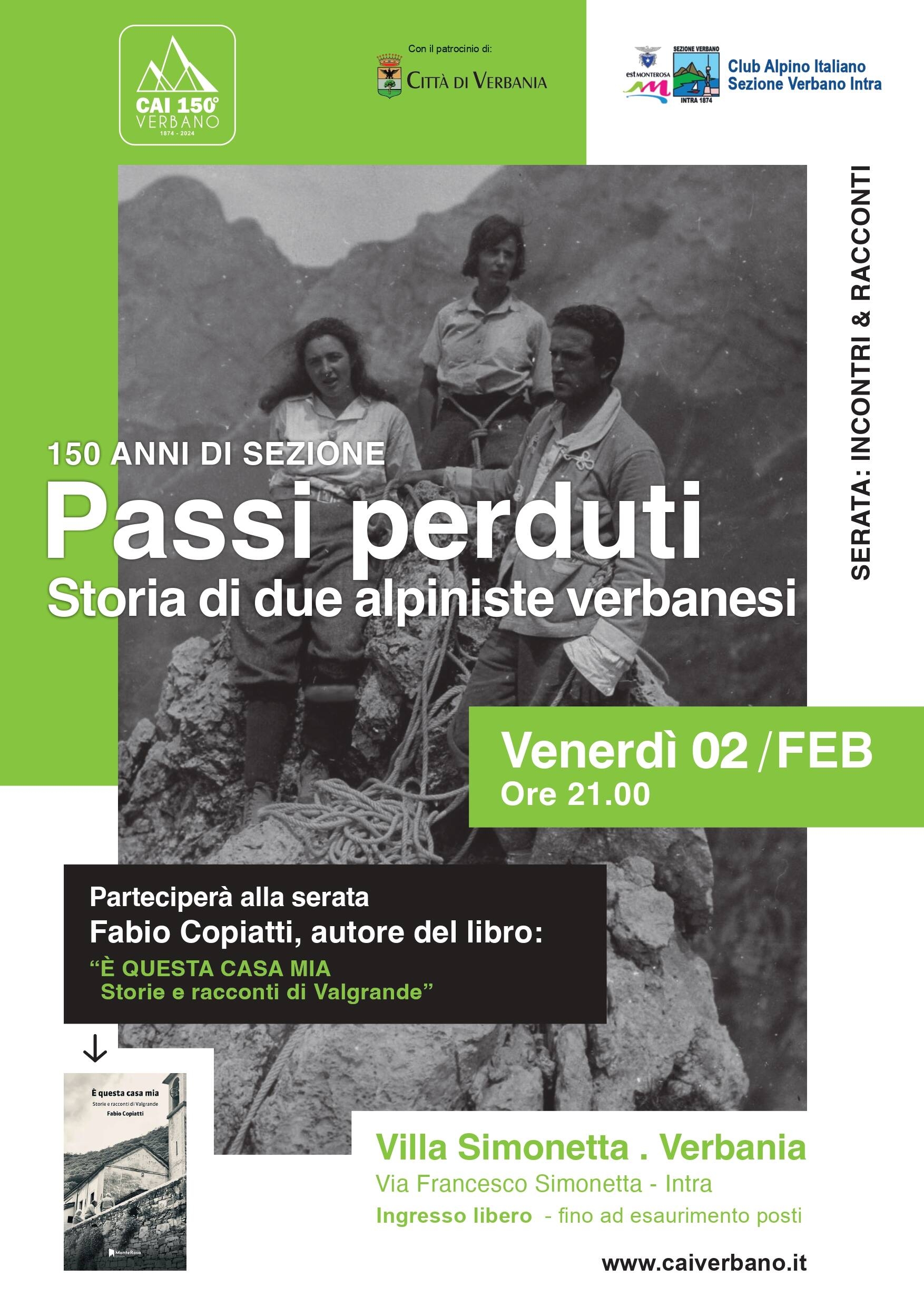 Immagine: Passi perduti. Storia di due alpiniste verbanesi