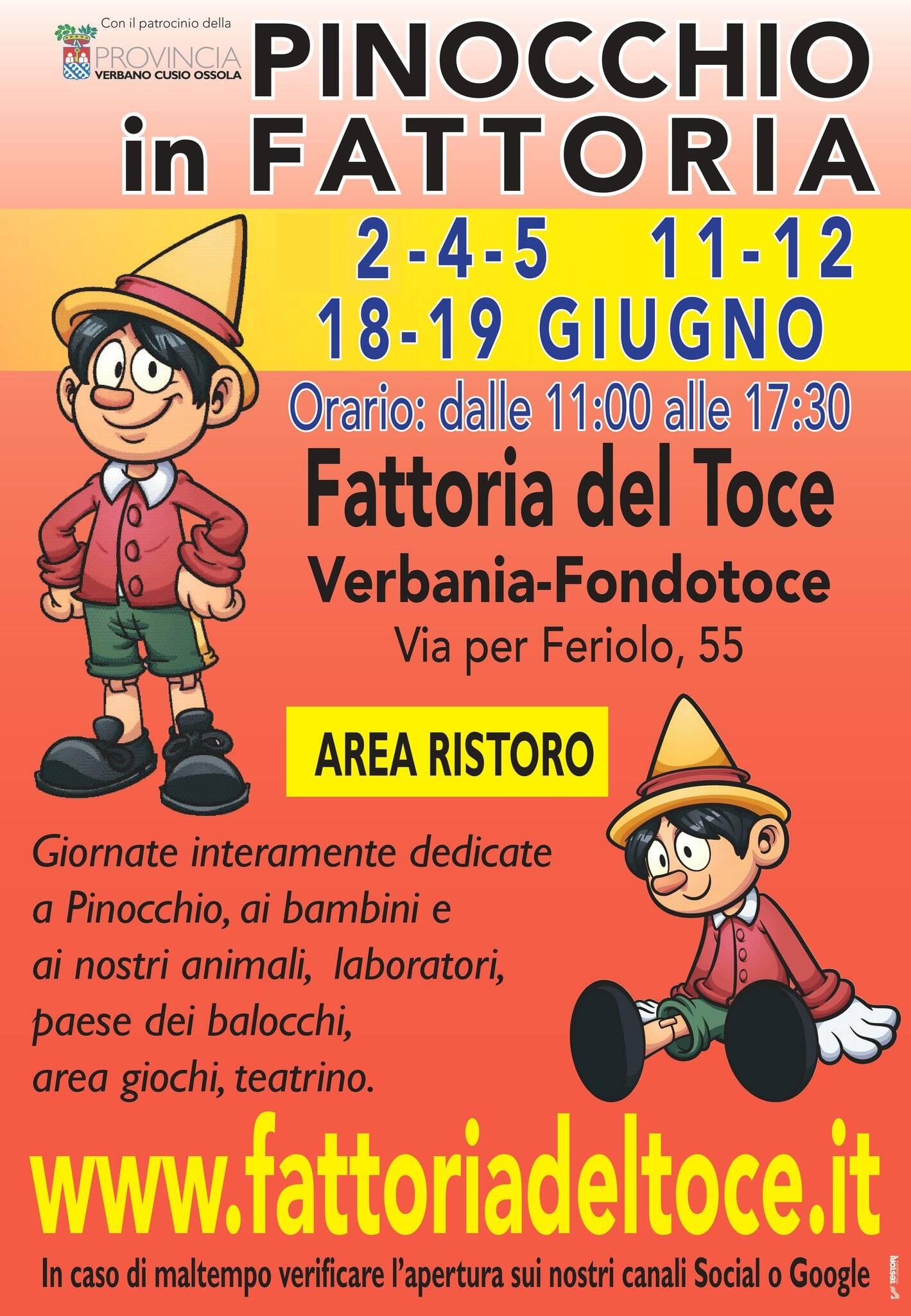 Immagine: Pinocchio in fattoria giugno 22