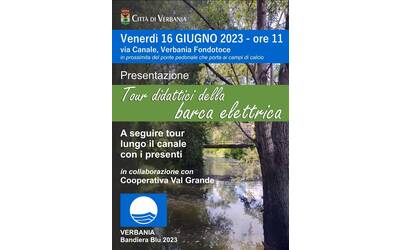 Immagine: Presentazione tour didattici barca elettrica