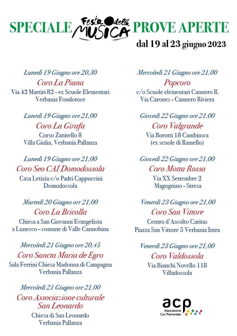 Immagine: prove aperte 2023