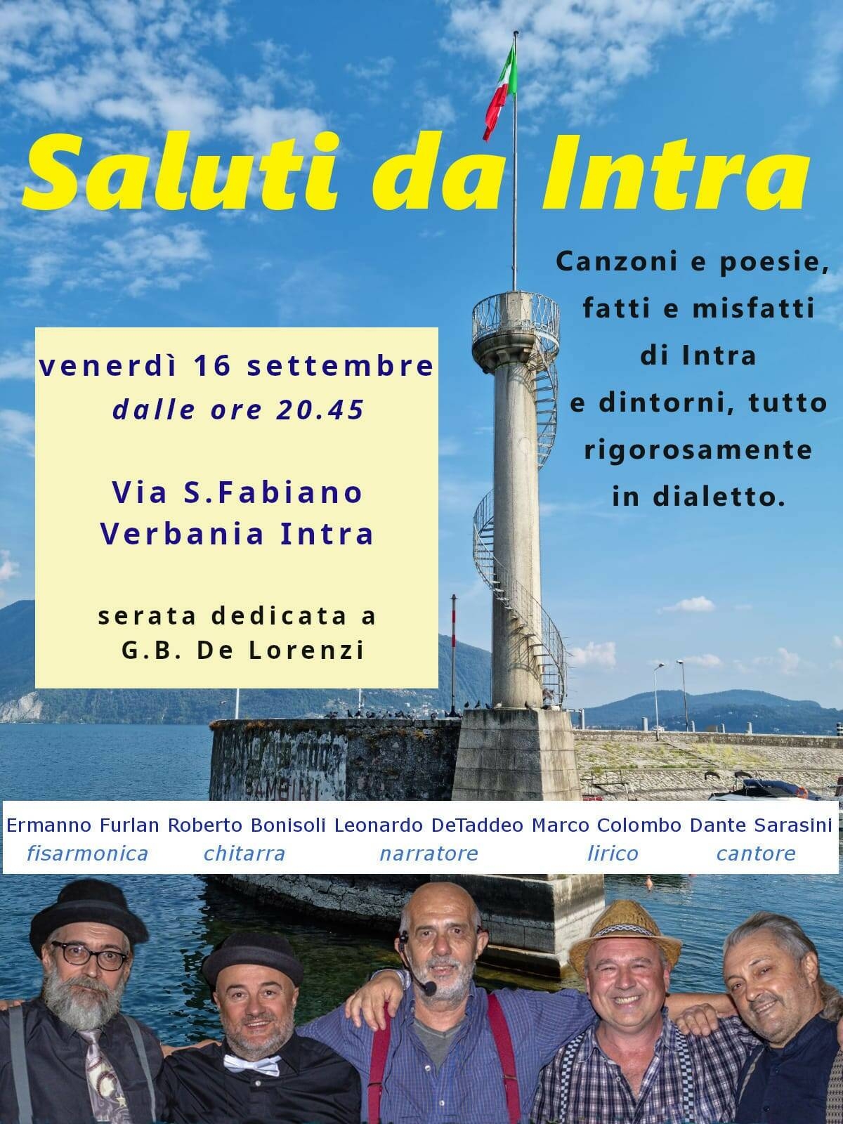 Immagine: saluti da Intra 16 settembre