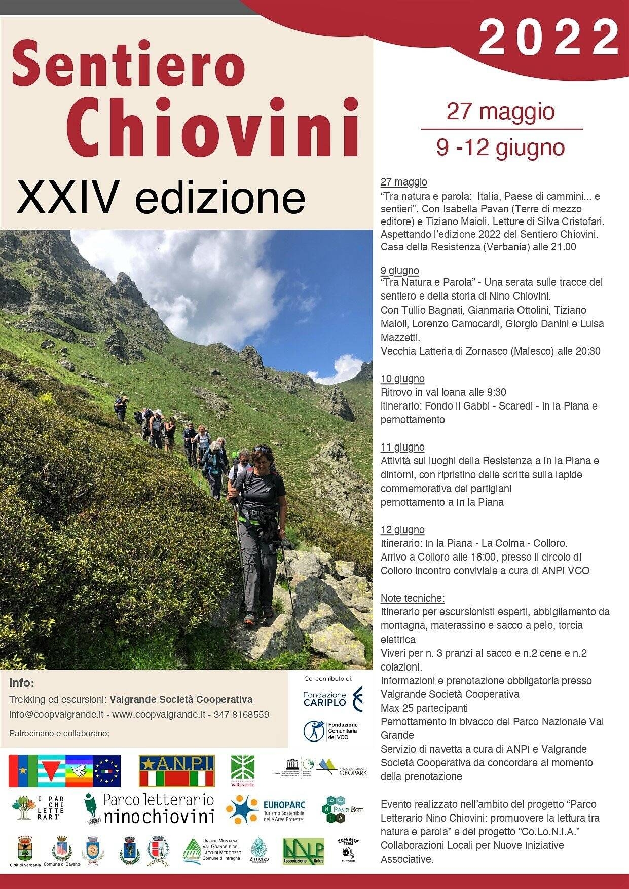 Immagine: Sentiero Chiovini 2022