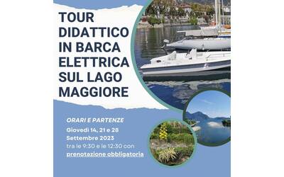 Immagine: tour didattico barca elettrica
