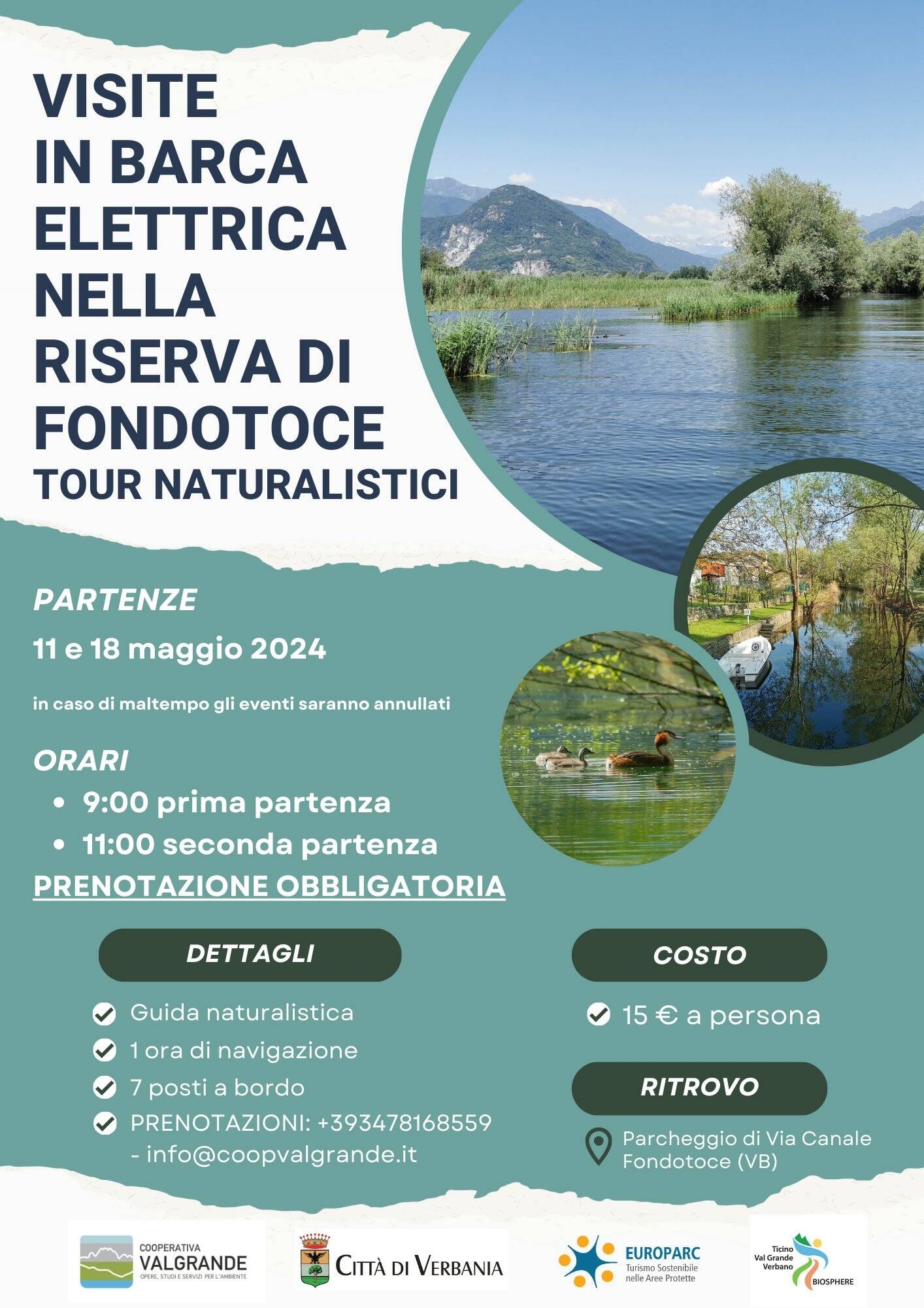 Immagine: Visite barca elettrica maggio 2024