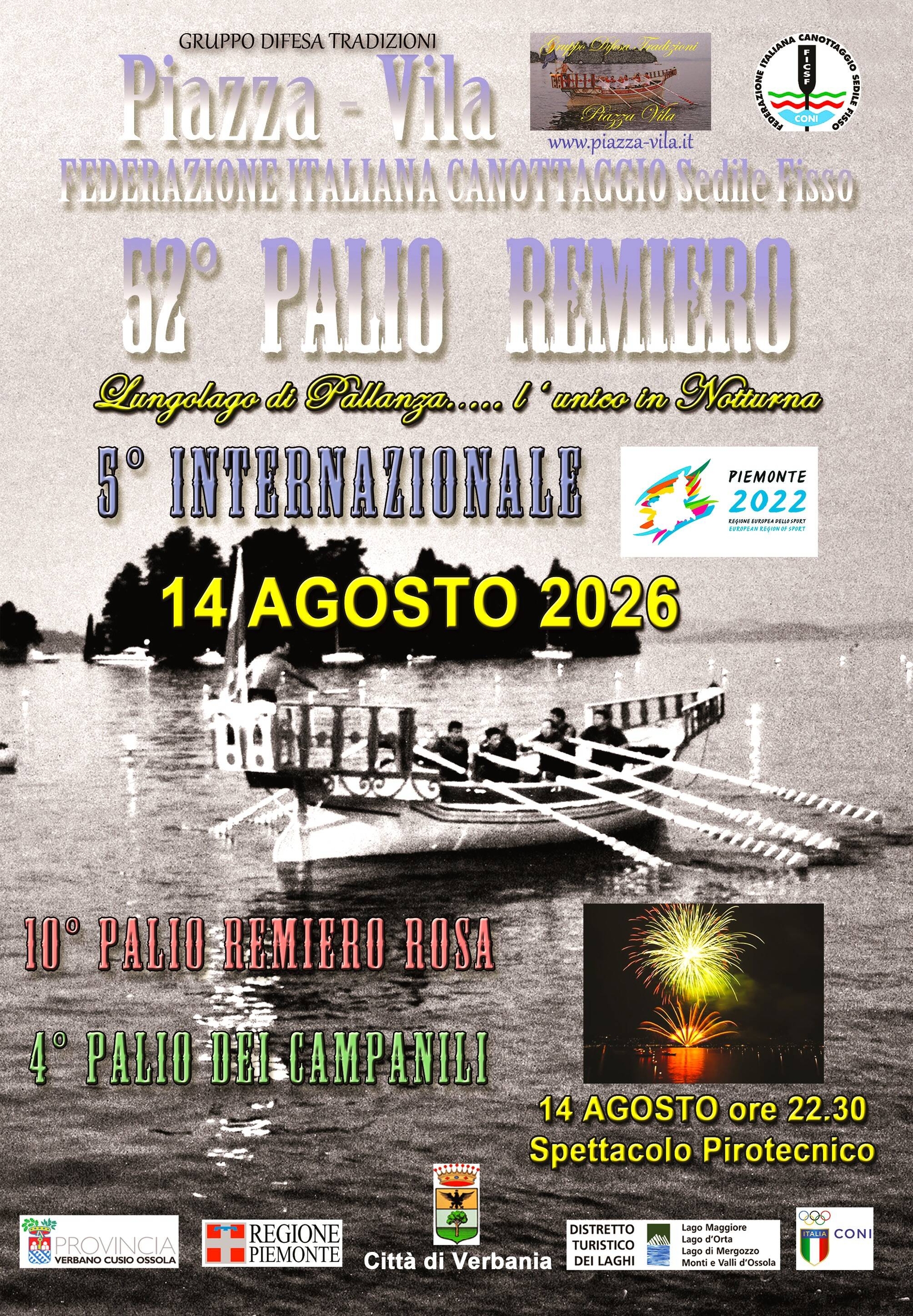 Immagine: 52° Palio Remiero in Notturna di Verbania Pallanza