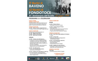 81° Anniversario degli Eccidi di Fondotoce e di Baveno