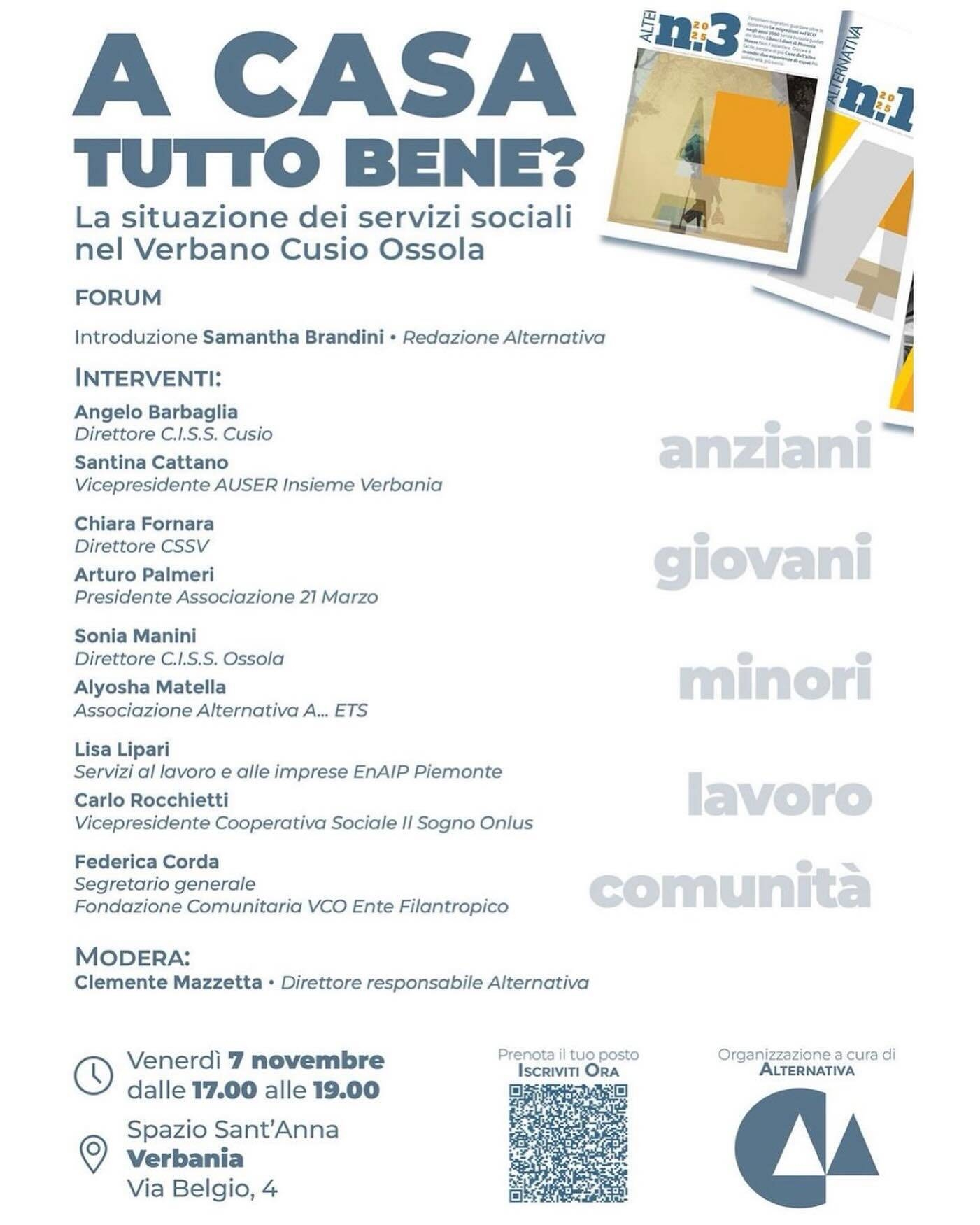 A casa tutto bene? La situazione dei servizi sociali nel Verbano Cusio Ossola.