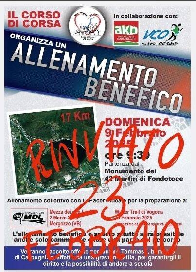 Allenamento benefico NUOVA DATA!