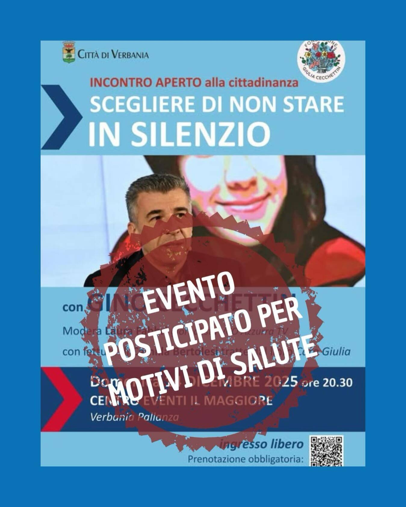 ANNULLATO Scegliere di non stare in silenzio. Incontro aperto alla cittadinanza con Gino Cecchettin
