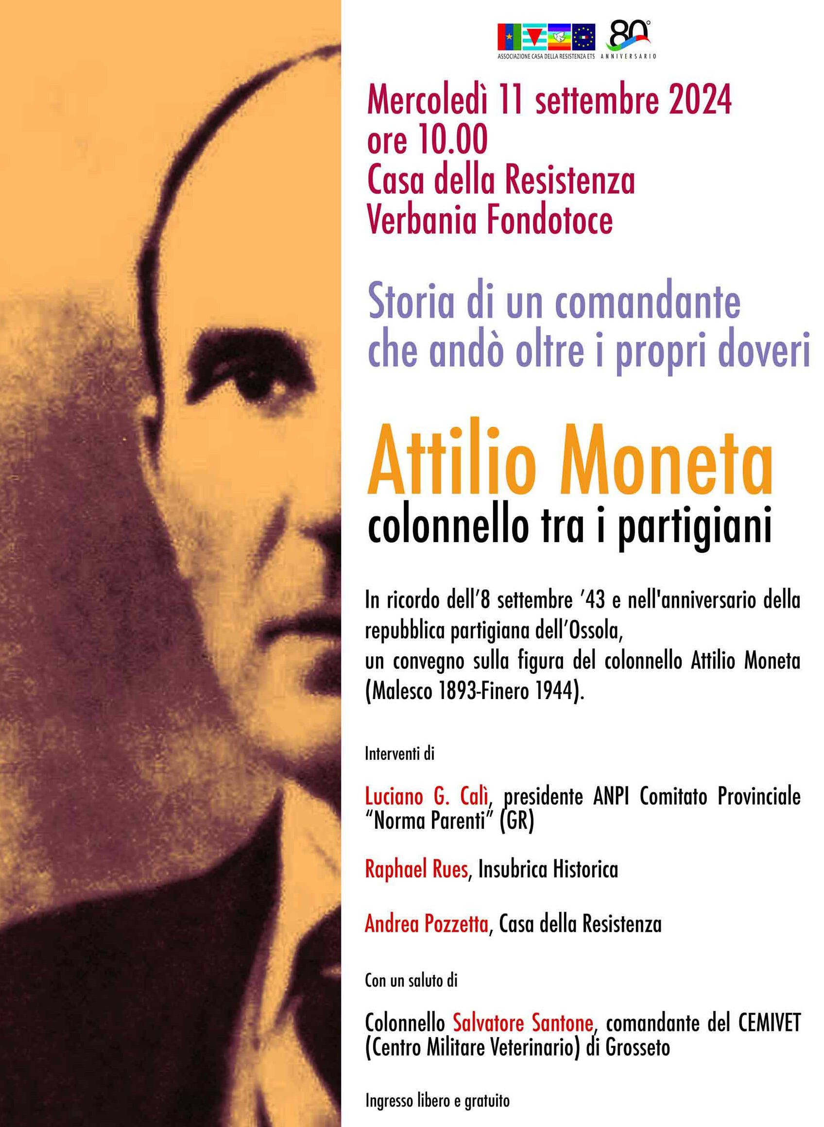 Immagine: Attilio Moneta, colonnello tra i partigiani.