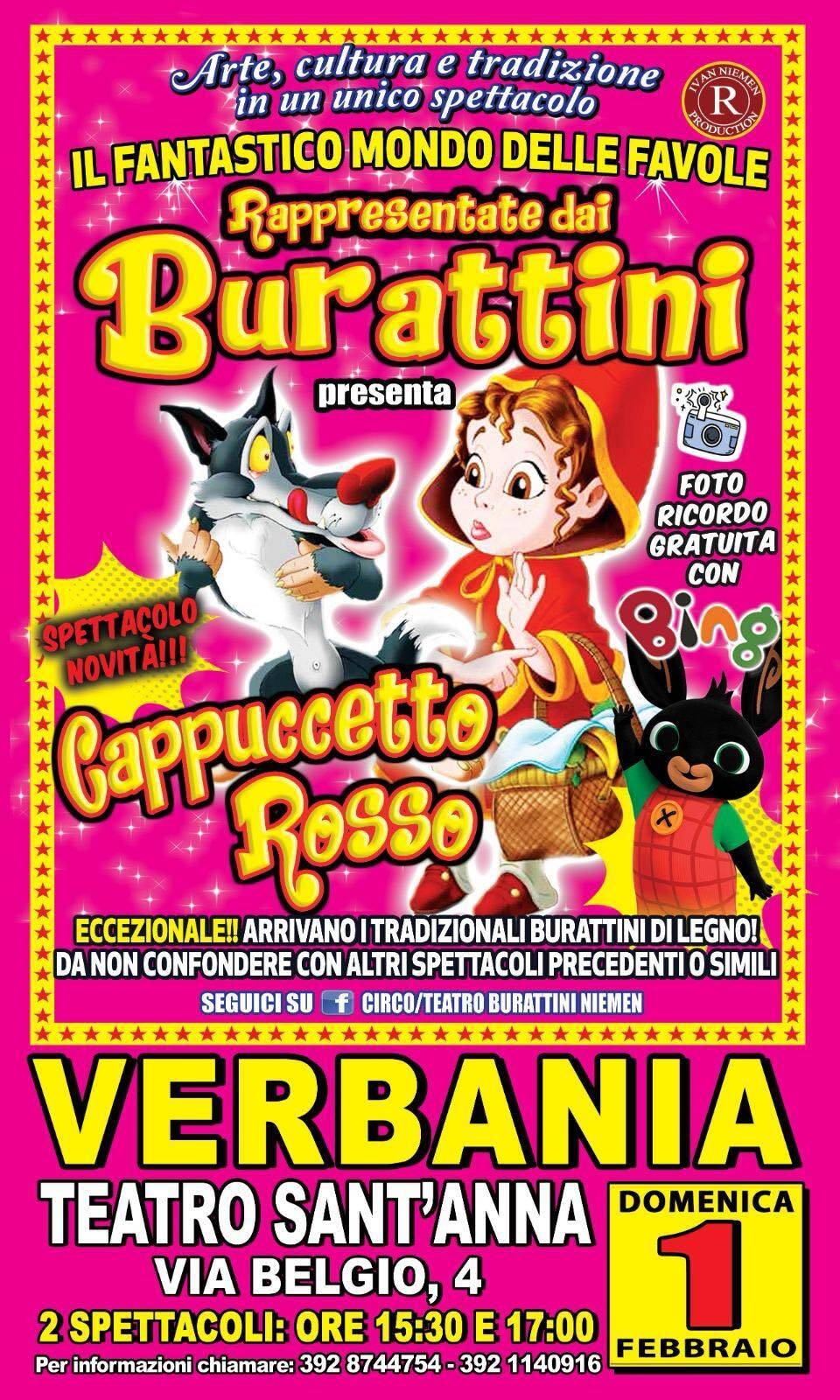 "Cappuccetto Rosso". Spettacolo di burattini - Il fantastico mondo delle favole 