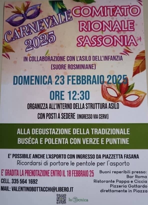 Carnevale 2025 Comitato Rionale Sassonia