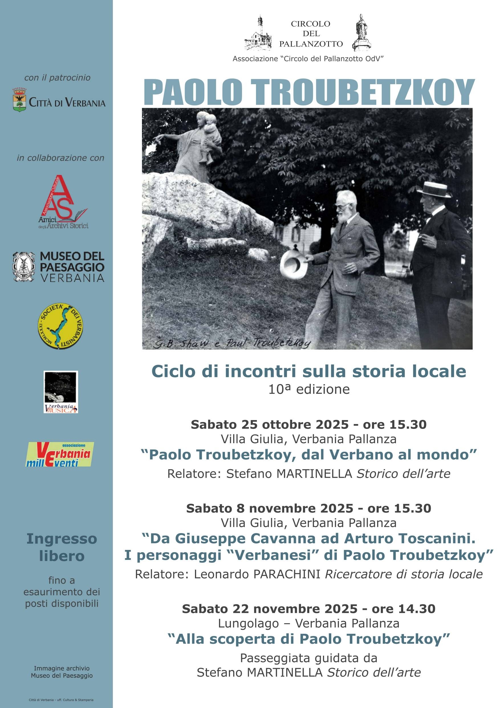 Ciclo Incontri sulla Storia Locale - 10^ edizione