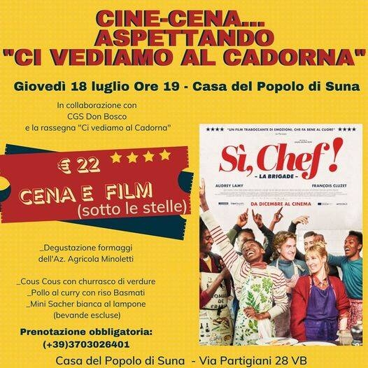 Immagine: Cine Cena "Sì, Chef!"