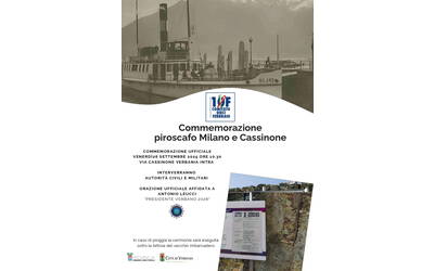 Commemorazione piroscafo Milano e Cassinone