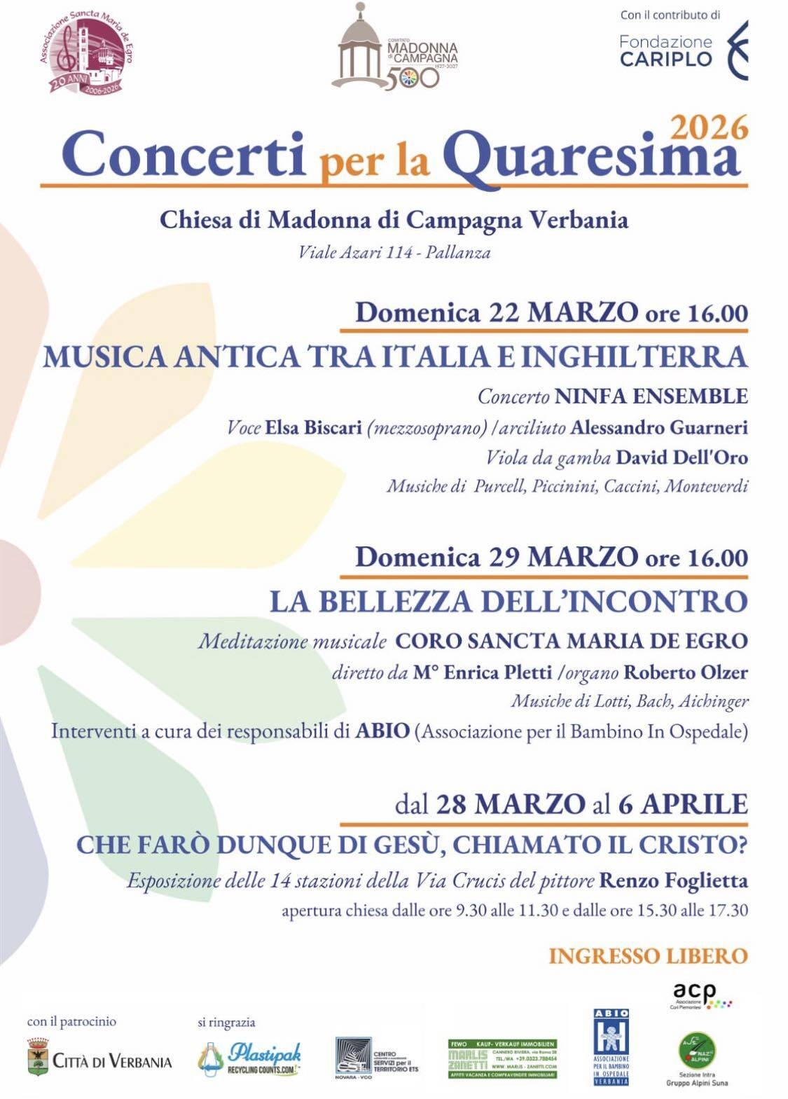 Concerti per la Quaresima 2026